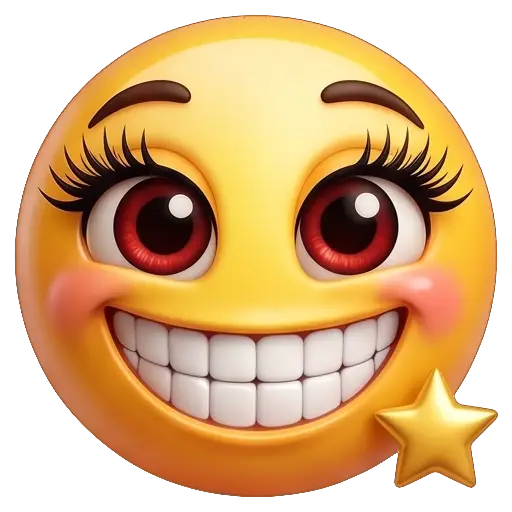 Cute smiley face, stickers, Whatssapp stickers, love, kiss me, valentine, star, love